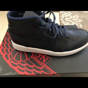 Air Jordan 1’s :  Black / Midnight w/clear bottoms